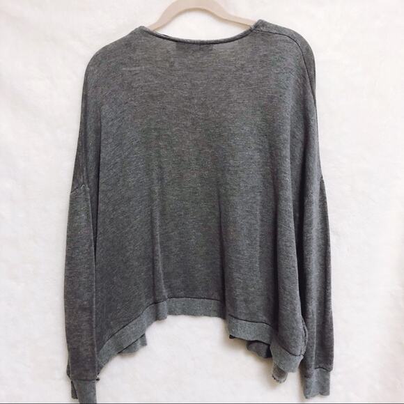 TRF Zara Gray Long Sleeve High Low Open Cardigan - Picture 6 of 8